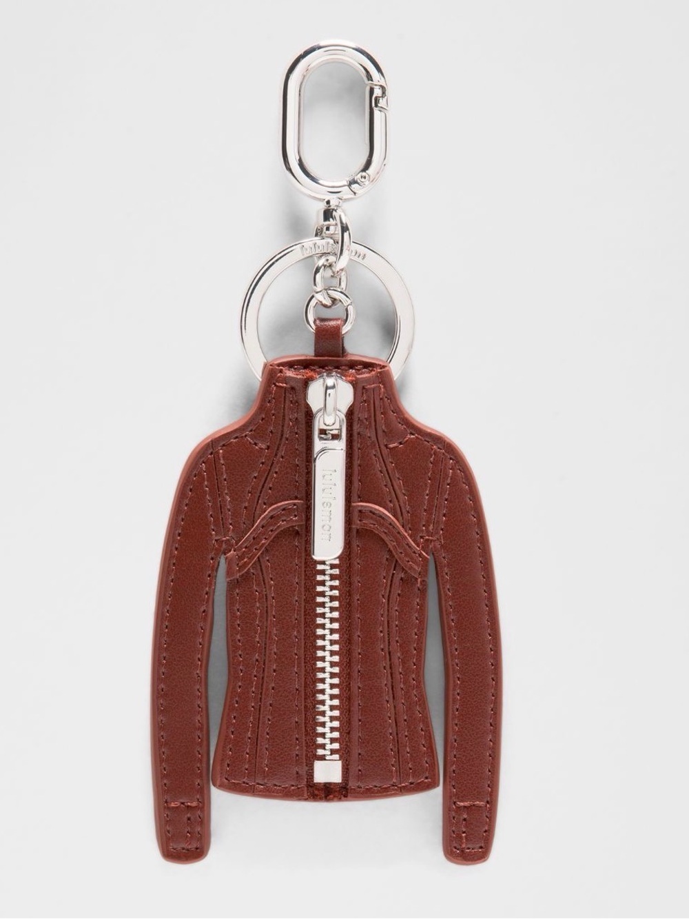 🆕 LULULEMON Define Jacket Keychain Cranberry Charm/Silver NWT